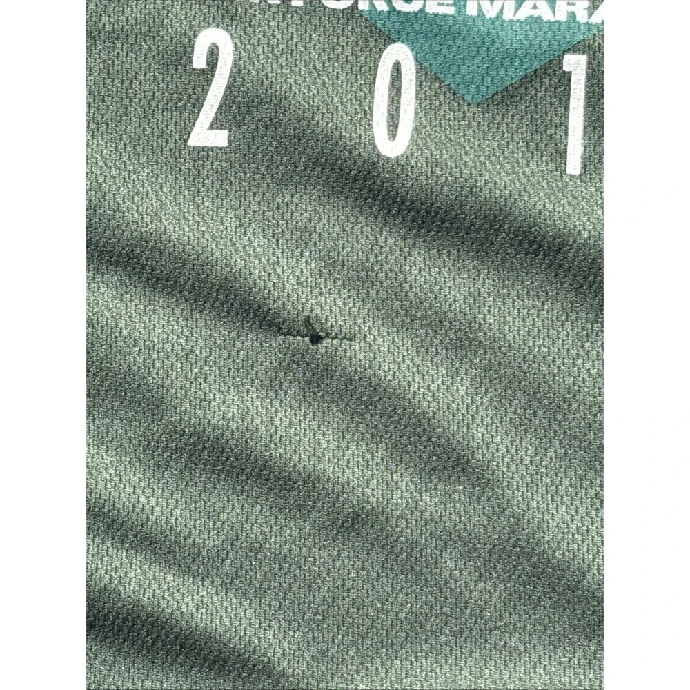 Official 2015 AIR FORCE MARATHON Shirt U-2 Dragon Lady Men Med Green Run Wicking